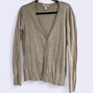Women's Light Tan Cardigan Sweater